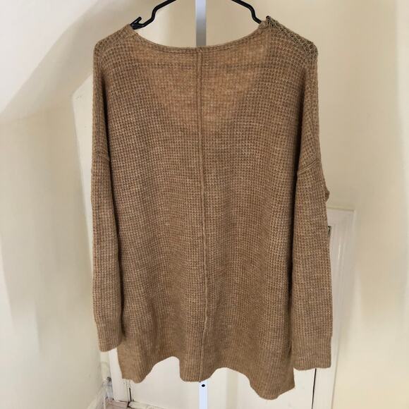Intimately by Free People EUC Women's Brown V-Neck Acrylic Pullover Sweater XS/S - Picture 4 of 8